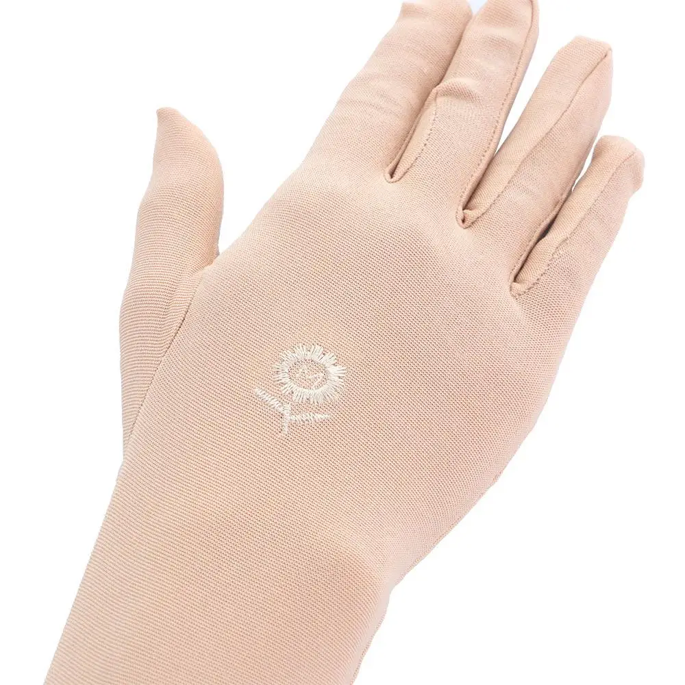 Women Mid-long Sunscreen Gloves Summer Spring Lady Stretch Anti UV Slip Resistant Driving Glove Breathable