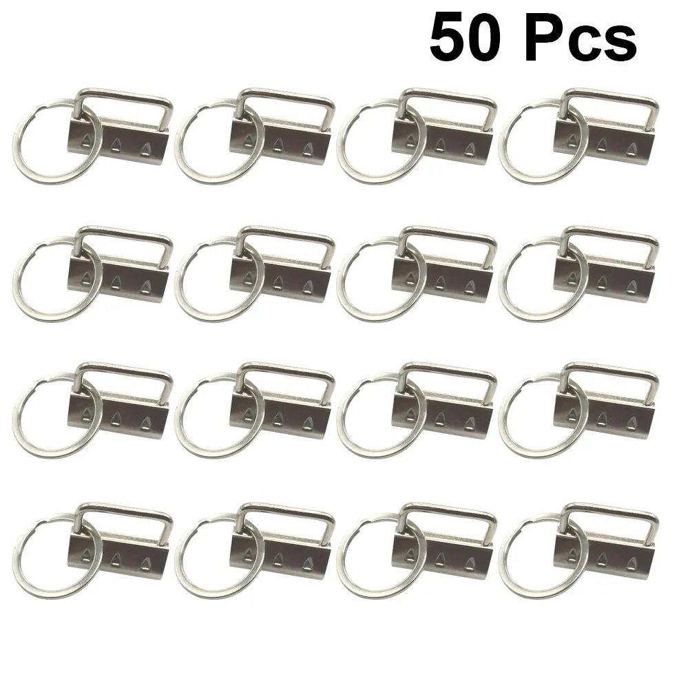 50Pcs 32Mm Strong Metal Key Fob Chain Clips DIY Craft Hardware for Ribbons Embossed Webbing Suitcase Bags Handmade Straps Rust