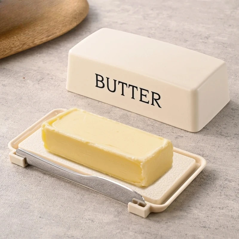 

Контейнер для масла, пищевая полипропиленовая коробка, герметичная посуда для хранения в ресторане, блюдо для сыра с ножом, нарезка для масла, посуда для французского масла