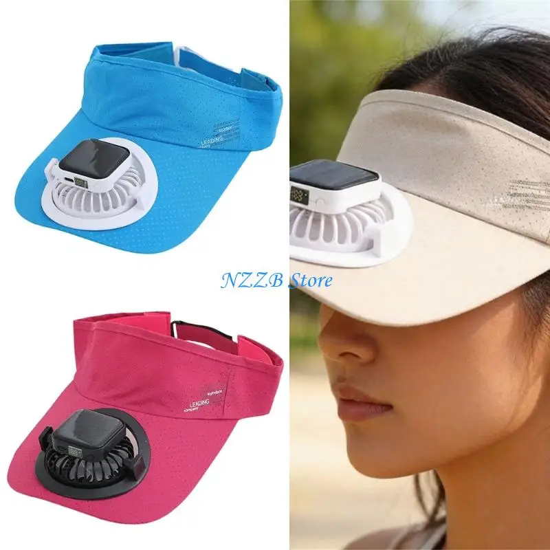 

T21F Popular Sun Hat With USB Charging Solar Power Cooling Fan For Running And Hiking Outdoor Activity Sport Headwear