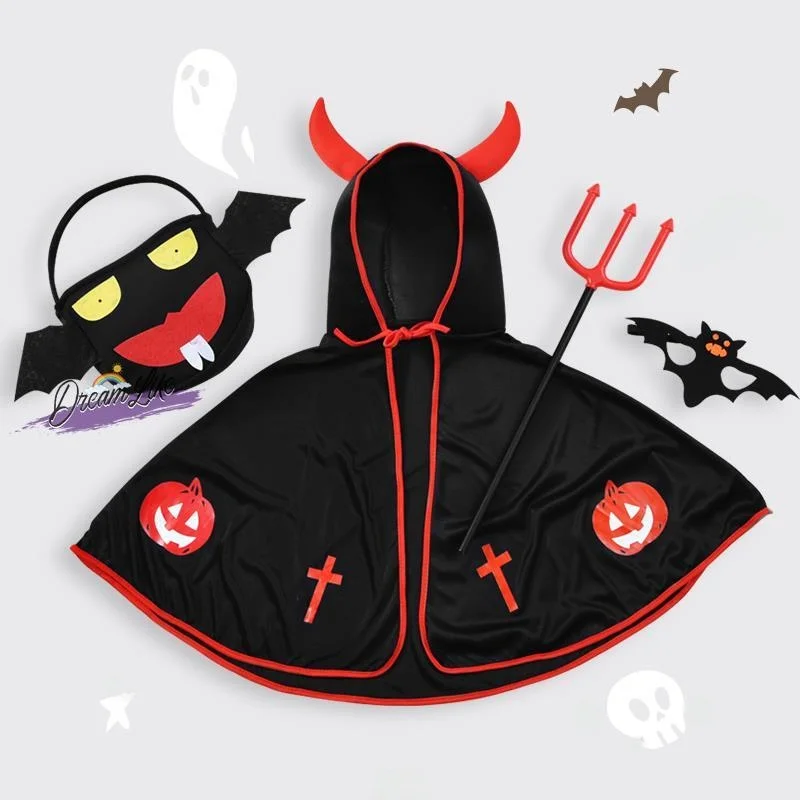Disfraz de Halloween para niños, disfraz de diablo, ropa para niña, traje para bebé, niño pequeño, actuación en el escenario, tradicional