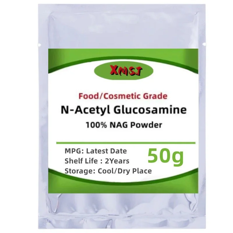 50-1000g 100% N-Acetyl Glucosamine Powder NAG For Skin Whitening Moisturizing Cosmetics Raw Material,Anti Aging,Anti Wrinkle