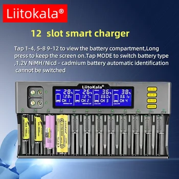 LiitoKala Lii-202 Lii-402 Lii-S12 Lii-S8 Lii-S2 3.7V 18650 18350 26650 14500 16340 ニッケル水素リチウム電池スマート充電器