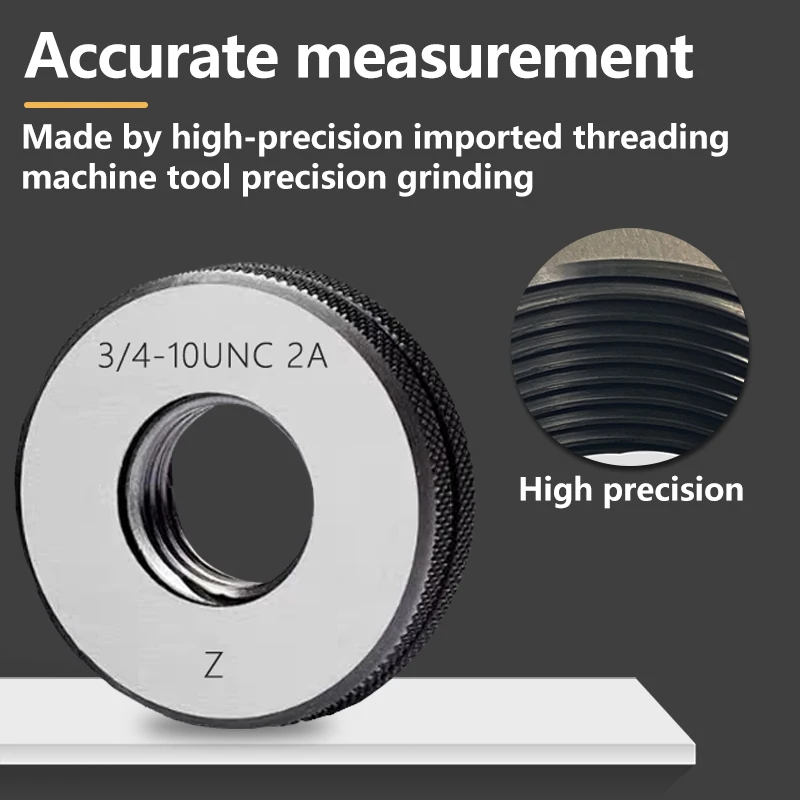 GULING 1SET(1*GO+1*NOGO) American Non-Standard Metric Fine Tooth Thread Ring Gauge Accuracy 2A UNC/F/EF/S U13/16 7/8 15/16 U1