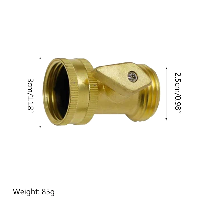 Shut Off Valve Garden Hose Connector with Switch Brass Material Part for Home Garden Yard Car Washing Watering A0KF