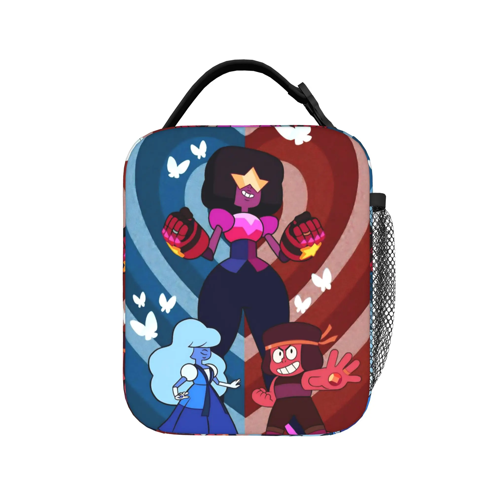 Crystal Gems Steven Universe  Lunch Bag For Women  Print School Lunch Box Casual Portable Zipper Oxford Cooler Bag