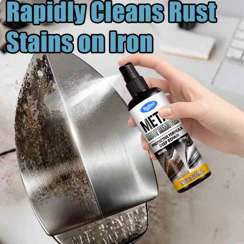 Iron Rust Removal & Polishing Spray Deep Cleaner for Steam Iron Garment Steamer Fast Renew Burnt Bottom