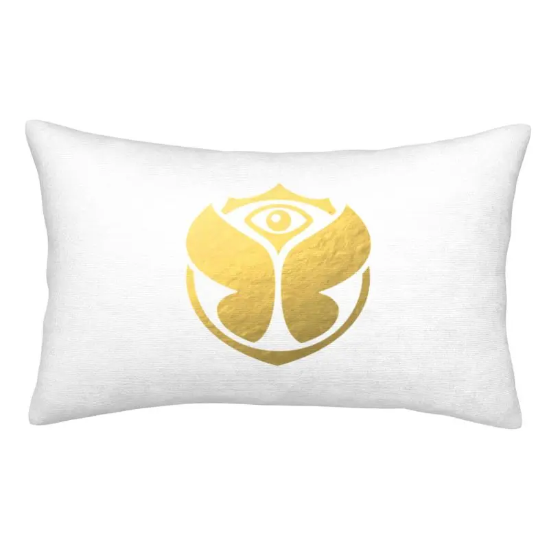 Custom Gold Tomorrowlands Music Luxury Pillow Cover Cushions Cover for Bed Sofa Rectangle