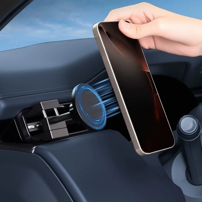 Fit for Zeekr 9X 2025 2026 Car Dashboard 360 ° Magnetic Suction Rotating Aluminum Alloy Phone Holder Car Interior Accessories