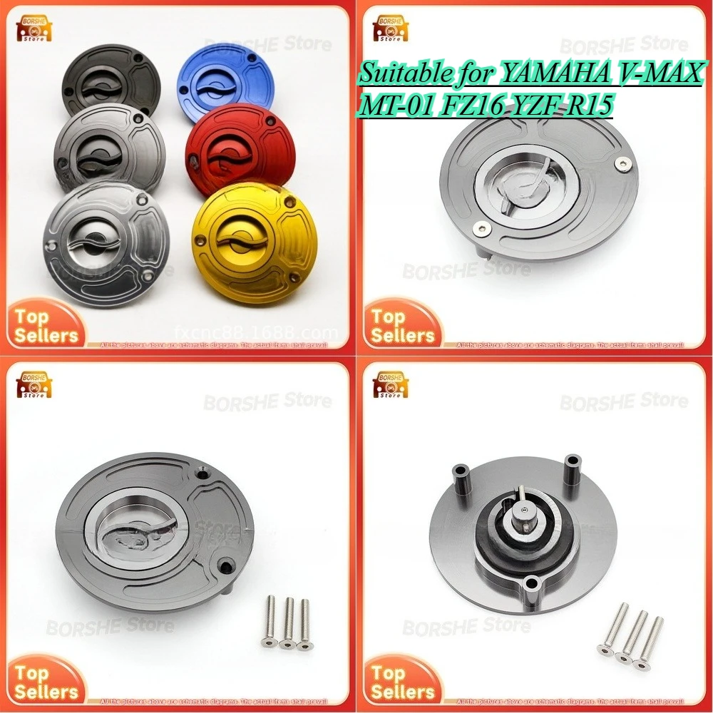 

2026 Suitable for YAMAHA V-MAX MT-01 FZ16 YZF R15 Motorcycle Fuel Tank Cap Cover Decorative Replacement Part