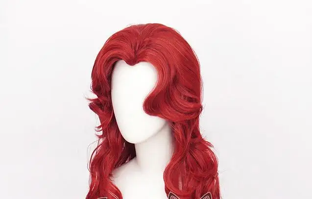 Red Long Wavy Heat Resistant Synthetic Hair Wig + Wig Cap