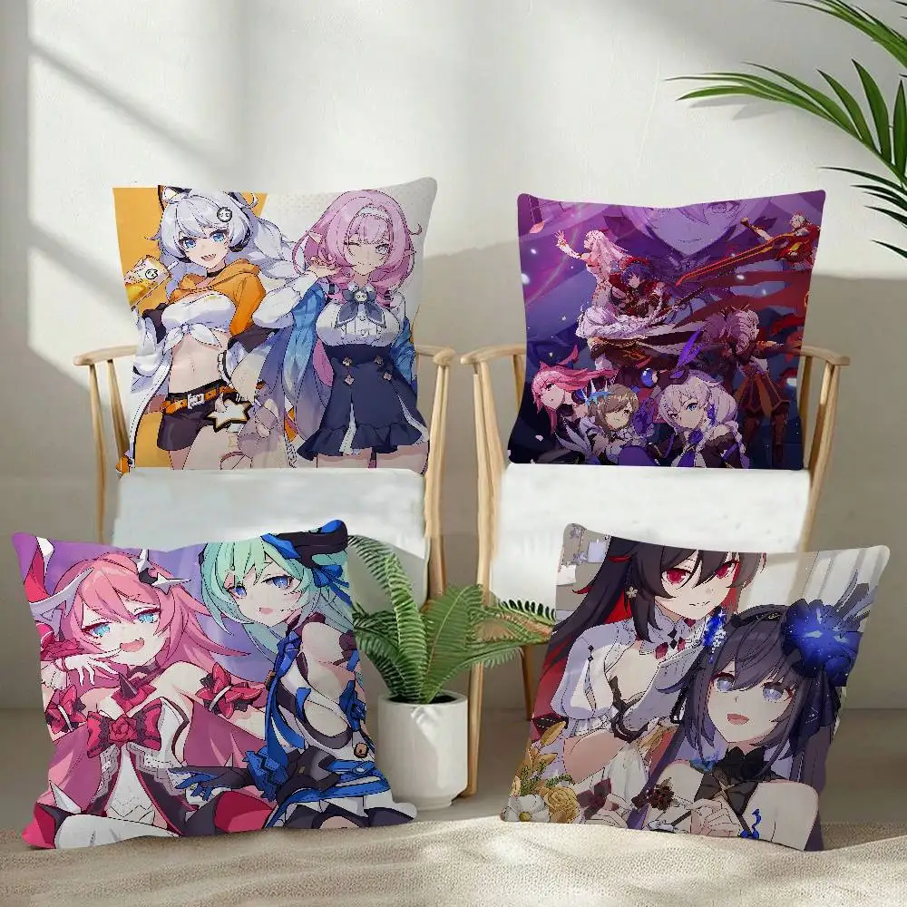 Action Games Honkai Impact 3rd Pillow Case For Sofa Decor Car Office Room Printing Cushion Cover Decorations And Protector