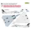 1/48 GWH 모델 조립 항공기 F-14B 폭탄 고양이 캐리어 기반 전투기 조립 모델 L4833 무색 맞춤 장난감 생일 선물 5