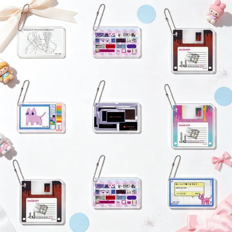 7PCS Anime Game NEEDY GIRL OVERDOSE 6CM Acrylic Keychain Bag Pendant Ame-chan,P-Chan,OMGkawaiiAngel-chan Bag, Car Accessories
