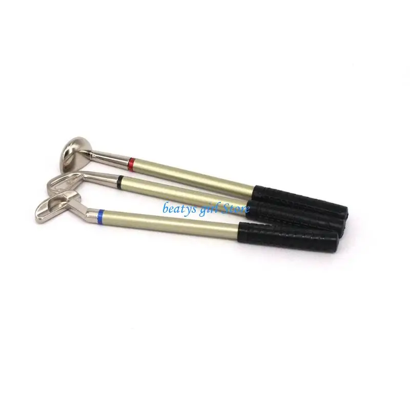 C7AB PU Leather Pencil Container with 3 Golf Club Pen For Office Decoration
