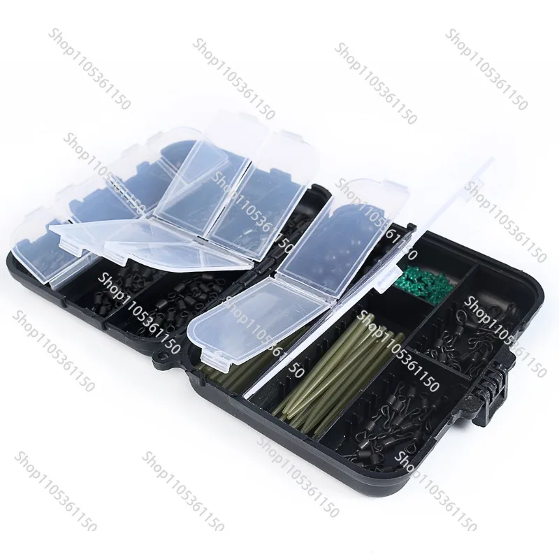 Cross-border 300 pieces European fishing library European carp fishing accessories set hose bean stop swivel fishing gear