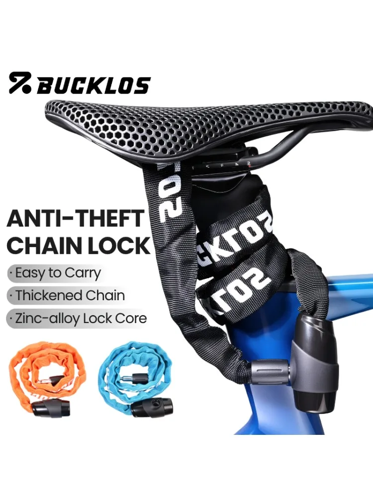 AliExpress NONE BUCKLOS Bicycle Chain Lock Portable Anti-theft Durable Bike Key Locks MTB Road Mountain Bike Lock with 2 Keys for Scooter E-Bike