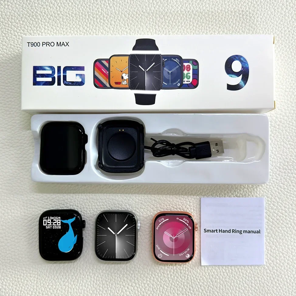 T900 Pro Max L Seri Jam Tangan Pintar Jam Tangan Layar Besar 9 Panggilan Olahraga Berputar S9s8 Gelang Bluetooth Olahraga