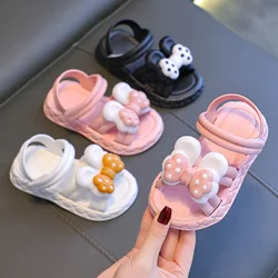 Girls' Sandals, Summer Anti-slip Soft-soled Princess Shoes, Open-toed Cute Beach Sandals for Large, Medium and Small Children