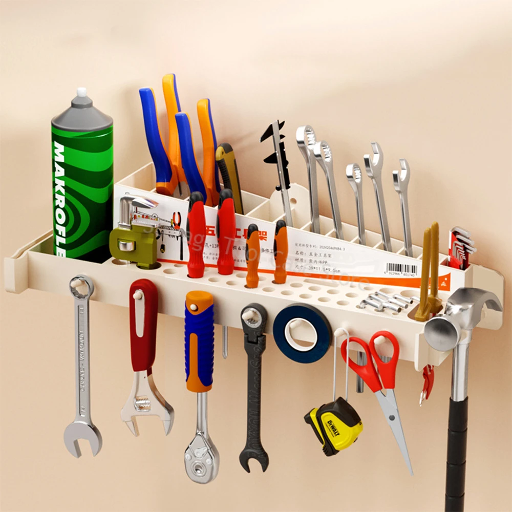 

Wall Mount Hardware Tool Display Hanger Wrench Screwdriver Organizer Rail Rack Storage Holder Garage Workshop Tool Cabinet