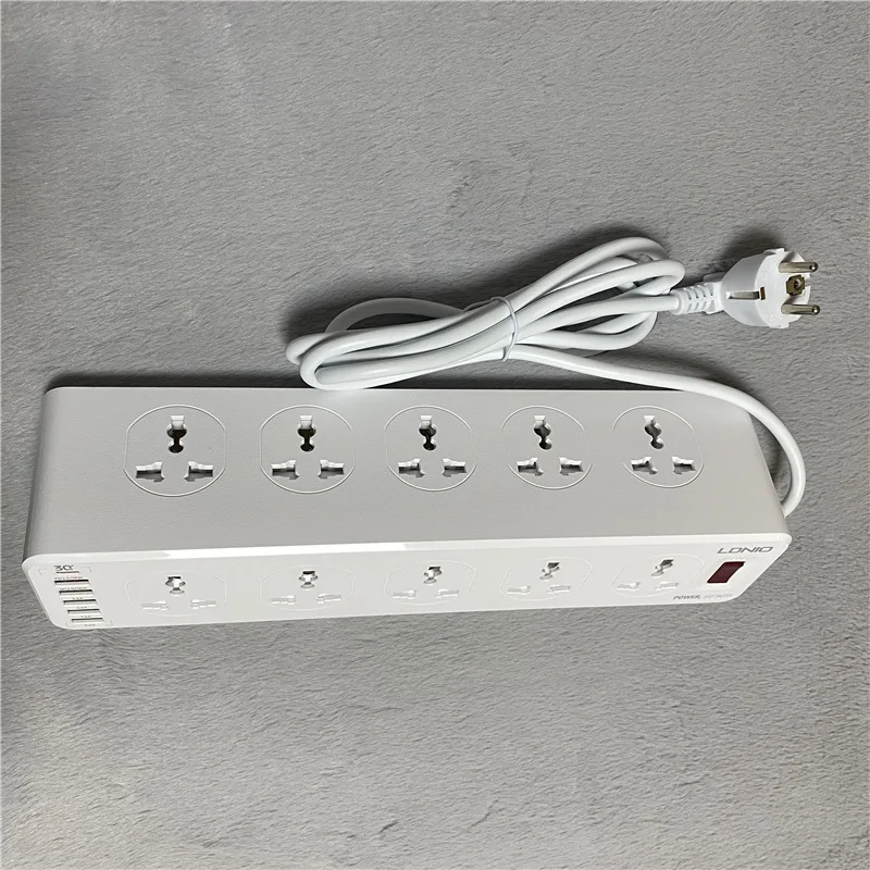 Imagem -02 - Design Reino Unido da ue Eua Tira de Energia com 10 Barra Soquete Universal Porta Usb Carregador Rápido pd tipo c Porta Multi Função Tira Novo