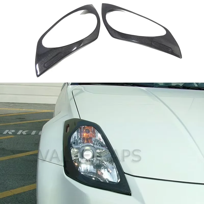 

Suitable for Nissan 350Z Z33 2003-2006 real carbon fiber front lampshade eyebrow lamp frame.