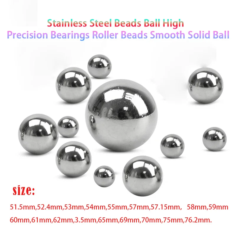 

Stainless Steel Beads Ball High Precision Bearings Roller Beads Smooth Solid Ball 51.5/52.4/53/54-76.2mm