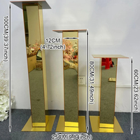 100/80/60 CM Luxury Grand Event Column Acrylic Gold Holder Plinth Dessert Table Wedding Birthday Cake Display Stand Flower Rack