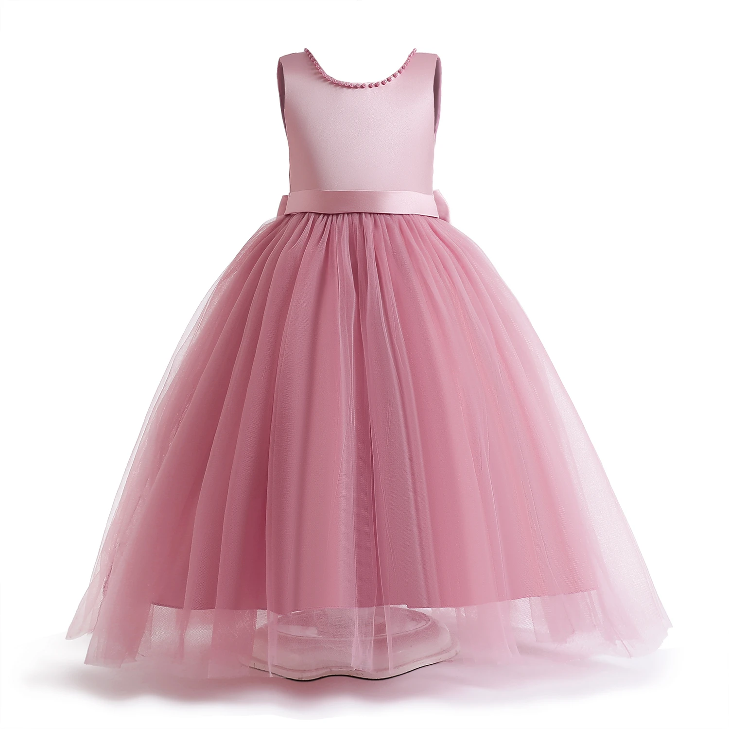 Christmas Dress for Girls Wedding Party Gown Kids Backless Elegant Teenage Pageant Prom Dress Children\'s New Year Clothing