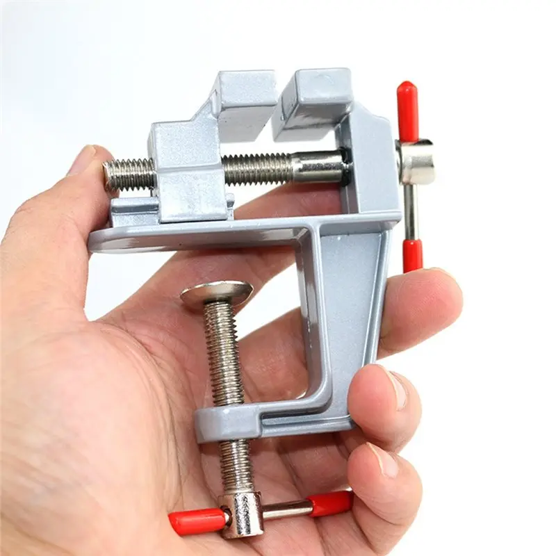 360-Degree Rotating Mini Bench Vise - Portable Desktop Vise For DIY Crafts, Model Making, And Repair Work (Pack Of 3)