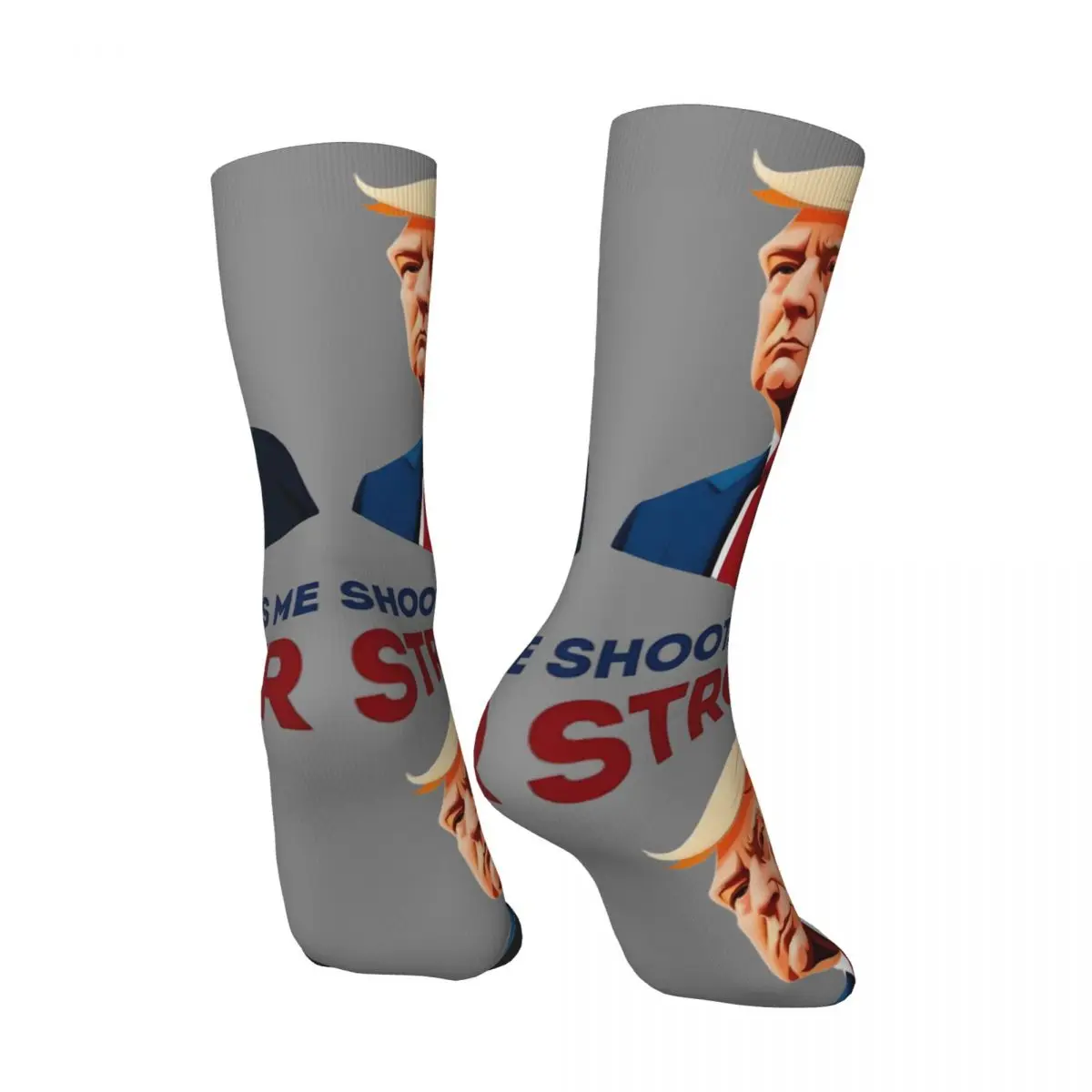 Hip Hop Vintage Strong Crazy Men's compression Socks Unisex T-Trumps Harajuku Seamless Printed Funny Novelty Happy Crew Sock