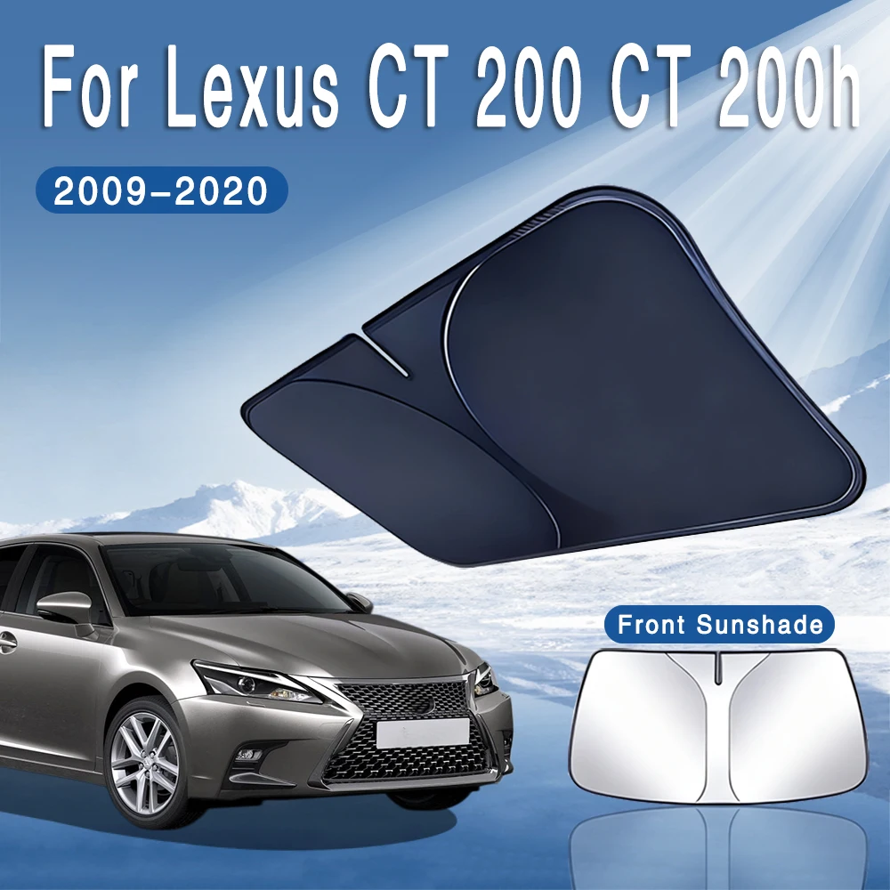 For Lexus CT 200 CT 200h 2009-2020 Foldable Car Sun Visor Front Windshield Sunshade Heat Insulation Summer Cooling Auto
