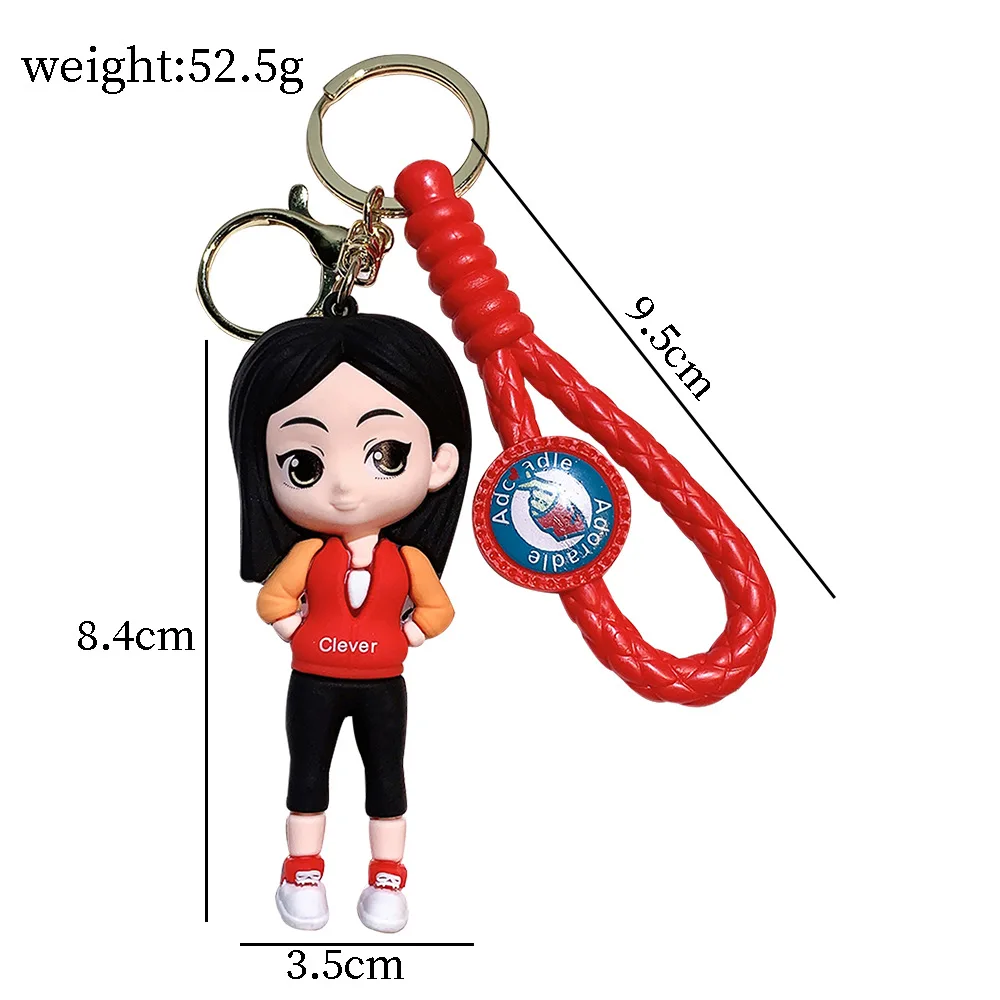 Disney Cartoon Princess Silicone Keychain Anime Figure Frozen Elsa Snow White Belle Ariel Keychain Car Backpack Accessories Gift