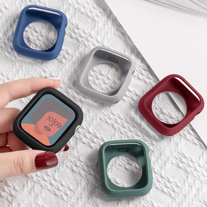 Candy Silikon für Apple Watch 10 Hülle 46 mm 42 mm 41 mm 45 mm 49 mm Ultra 44 mm 40 mm Cover Protector iWatch Serie 9 8 7 6 Se Bumper