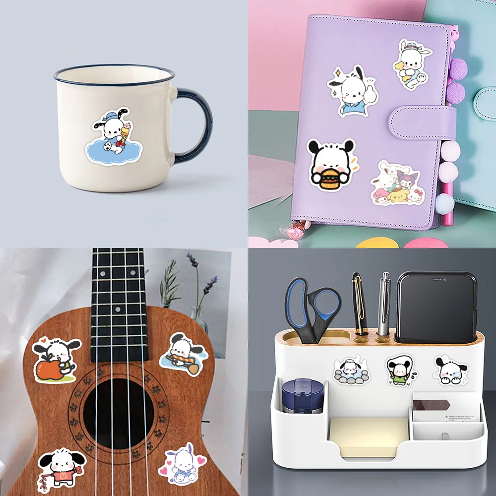 10/30/60/120pcs Sanrio Cartoon Pacha Hund Aufkleber Animation Graffiti DIY Ornament Briefpapier Laptop Gitarre Skateboard Ästhetik