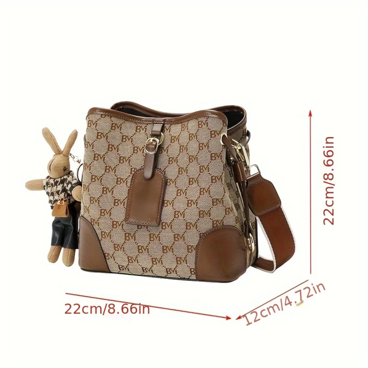 

Luxury Letter Jacquard Bucket Bag, Retro Mini Crossbody Fashion Shoulder Handbag For Women - Elevate Your Style! Nylon bag Chch