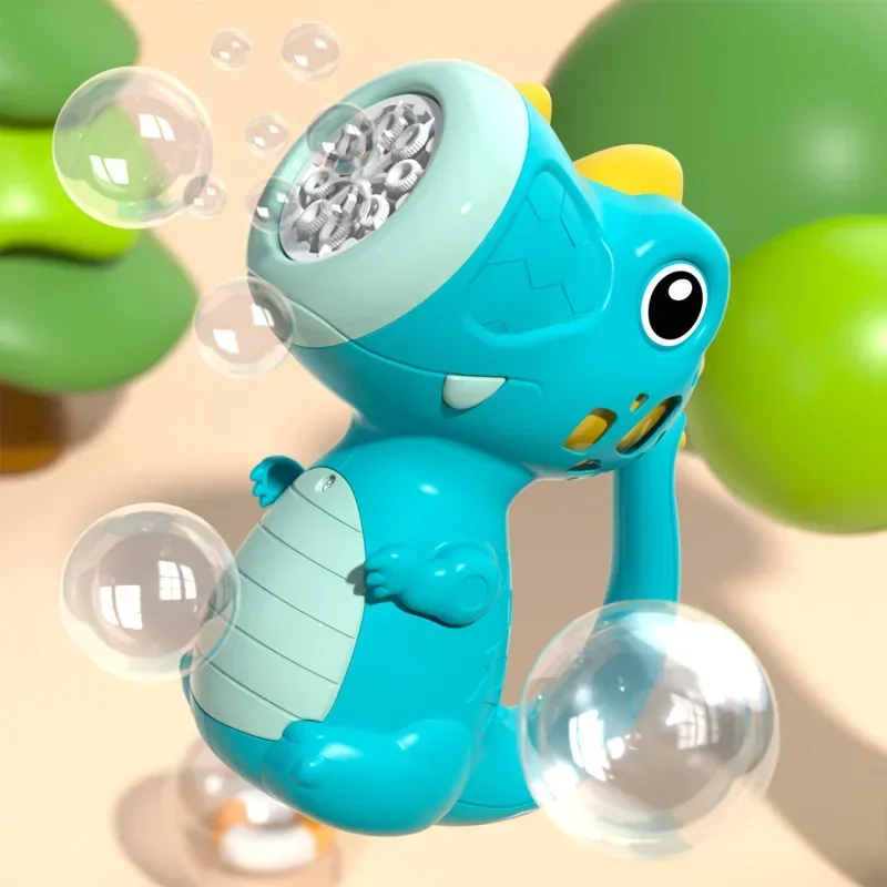 Dinozaur Bubble Ręczna maszyna do baniek Elektryczny pistolet do baniek Automatyczna dmuchawa do mydła Zabawka na wesele na świeżym powietrzu dla dzieci Prezent