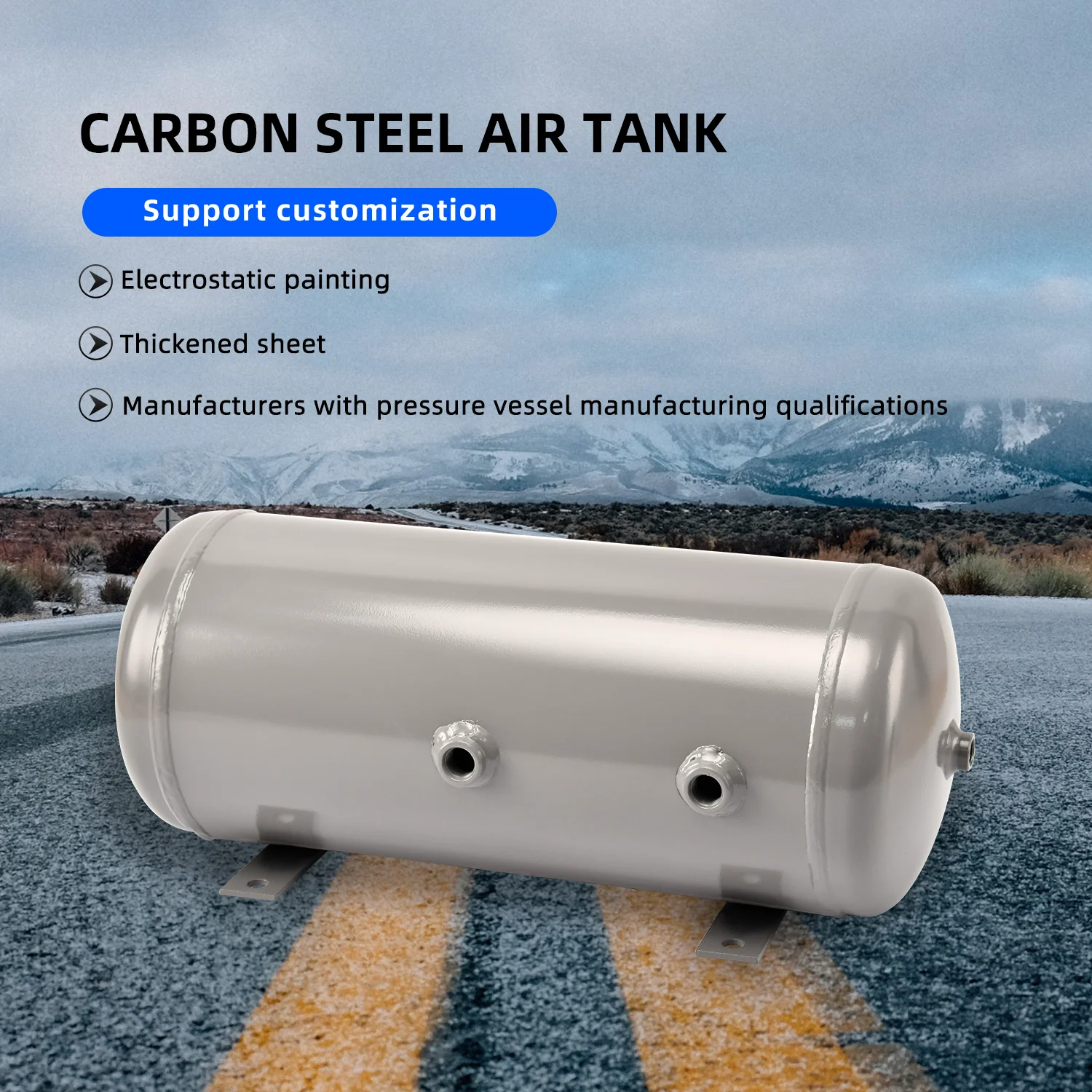 Small Air Pressure Tank Compressor Tank Carbon Steel Horizontal Gas Storage Tank Vacuum Tank Buffer Gas Tank