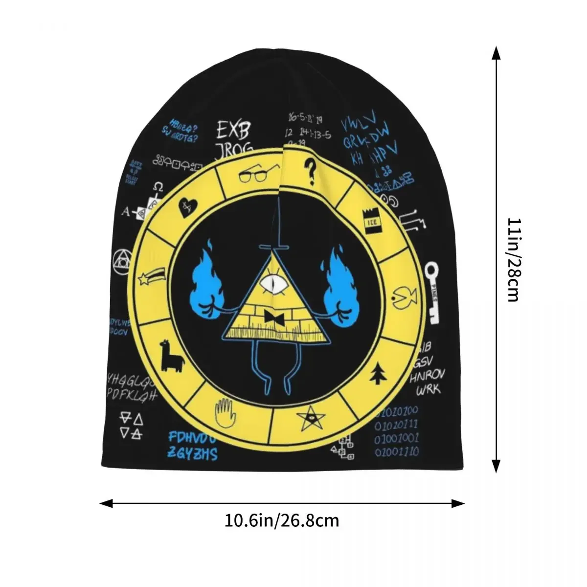 Bill Cipher Zodiac Warm Knitted Cap Hip Hop Bonnet Hat Autumn Winter Outdoor Beanies Hats for Unisex Adult