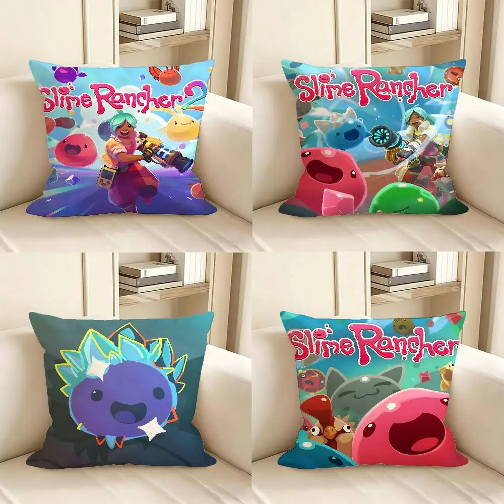 1pc Game S-Slime Rancher Pillow Case Fashion Square Pillowcase Bedroom Sofa Room Ins Decoration Leisure