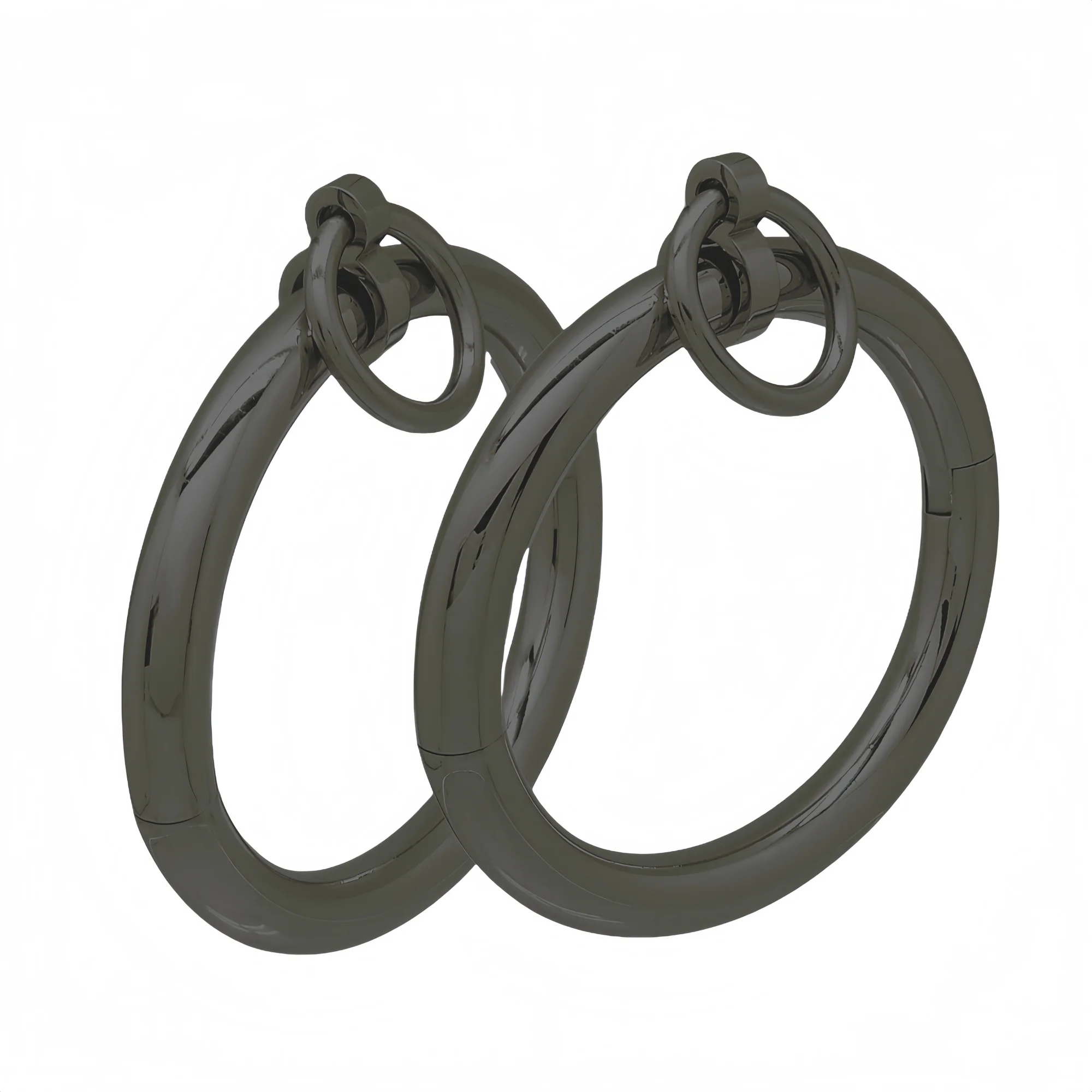 H057P Stainless Steel Wrist Ankle Cuffs Lockable Bangle Bracelets Jewelry with Removable Slave O Ring