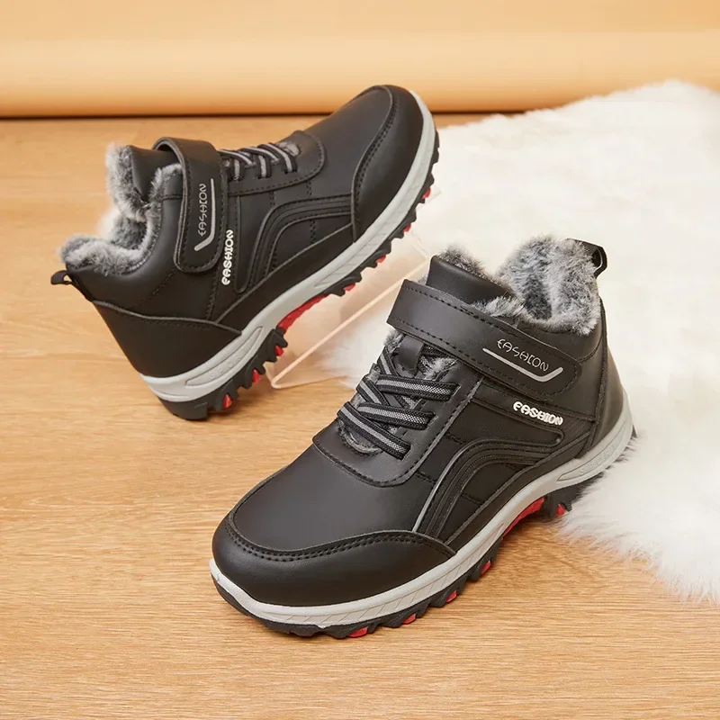 Winter Cotton Boots Men's Casual Shoes Middle-aged and Elderly Men's Snow Boots Piled and Thickened Thermal Cotton Boots