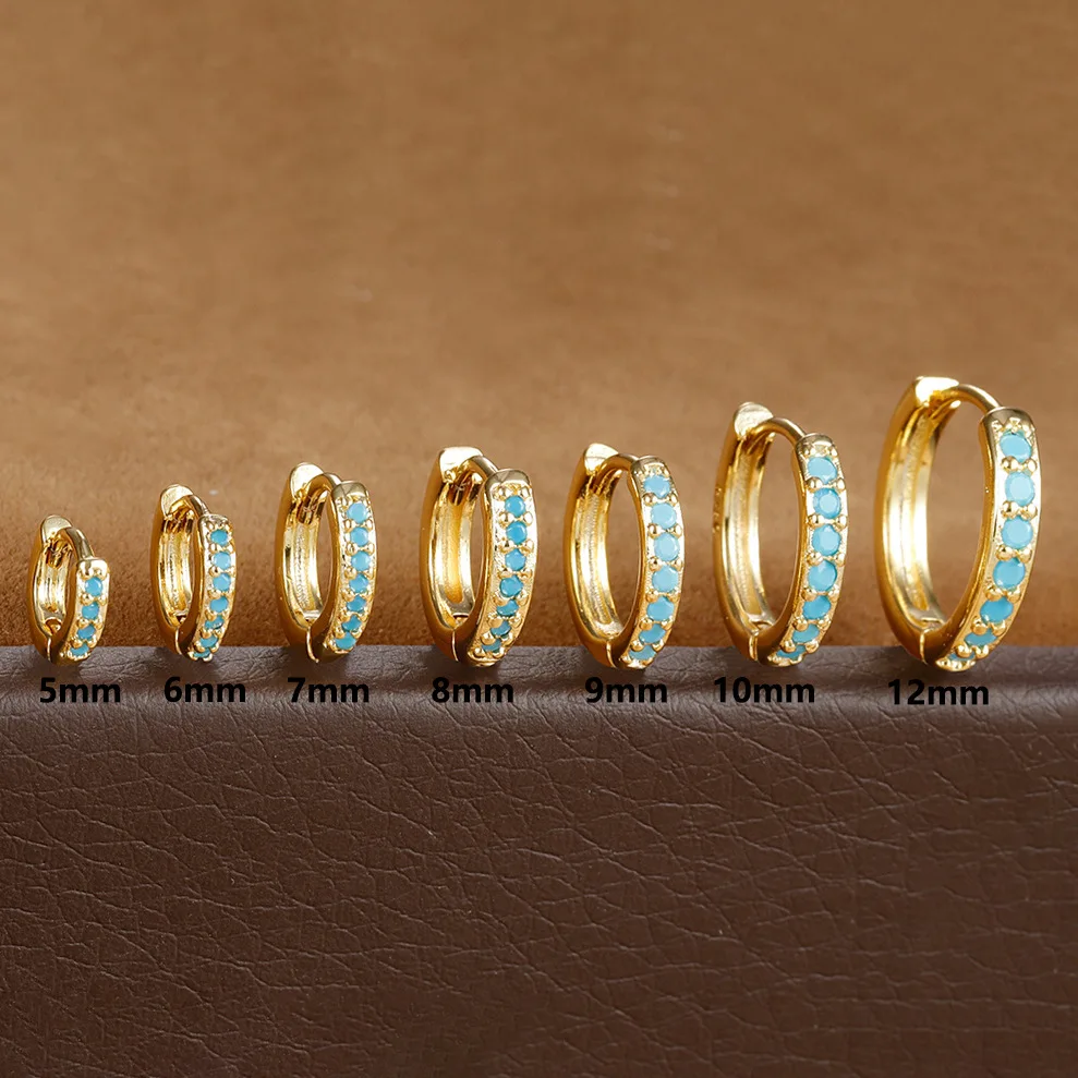 1 Paar Edelstahl Huggie Minimal Creolen kleine Kristall Zirkonia dünne Helix Tragus Knorpel Ohrringe Piercing Schmuck