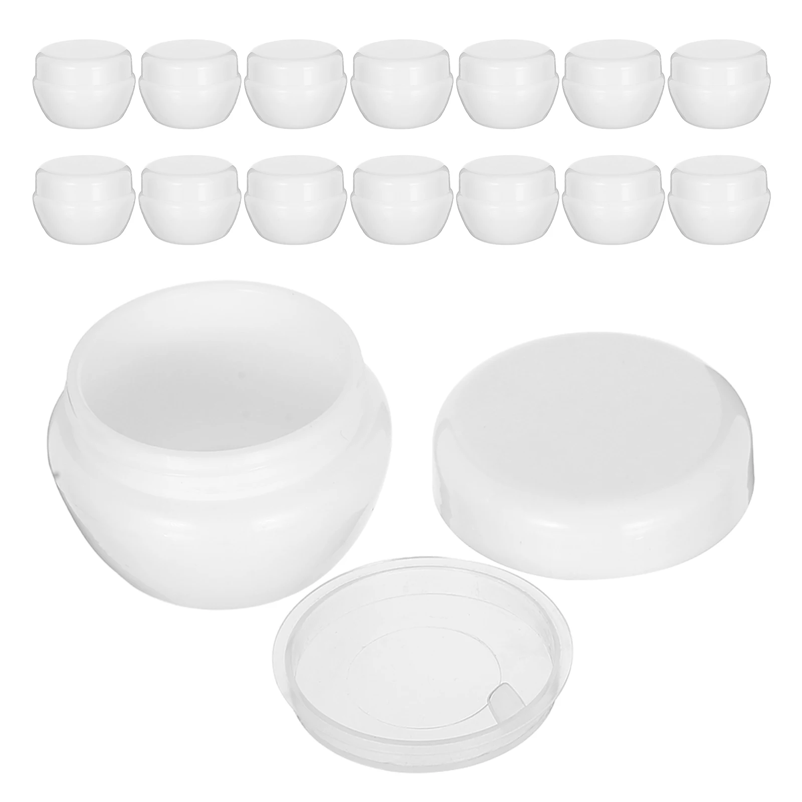 

15 Pcs Mushroom Cream Jar Empty Lotion Bottles with Cover Comestic Jars Tiny Lids Plastic Travel Containers Squeeze