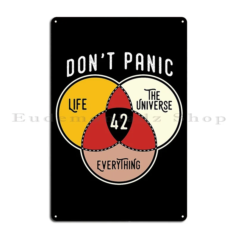 42 The Answer To Life The Universe And Everything Metal Signs Club Living Room Personalized Cinema Rusty Tin Sign Poster