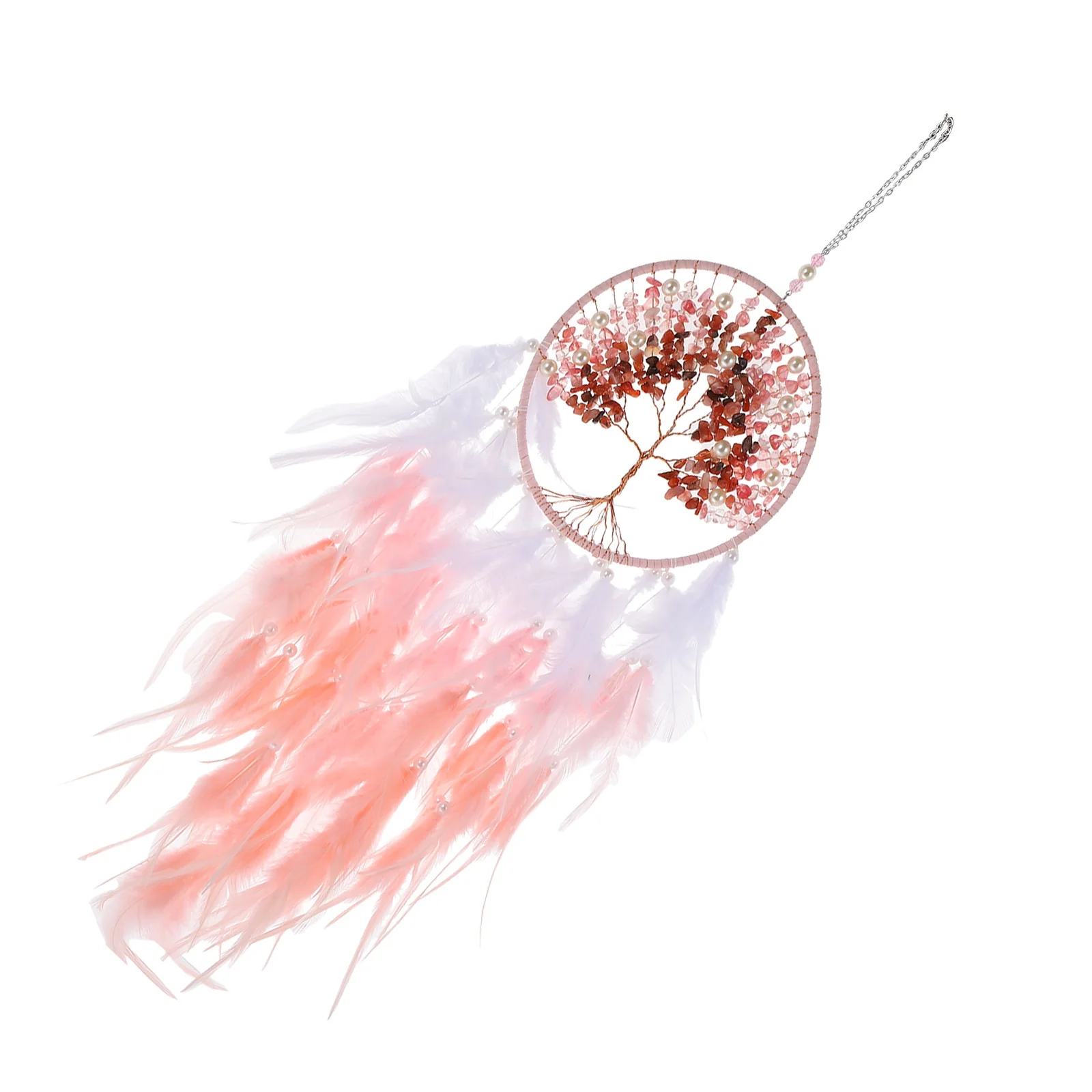 

1pc Tree Of Catcher Pink Handmade Hanging Decoration For Home Garden Party Festival Wall Art Decorations