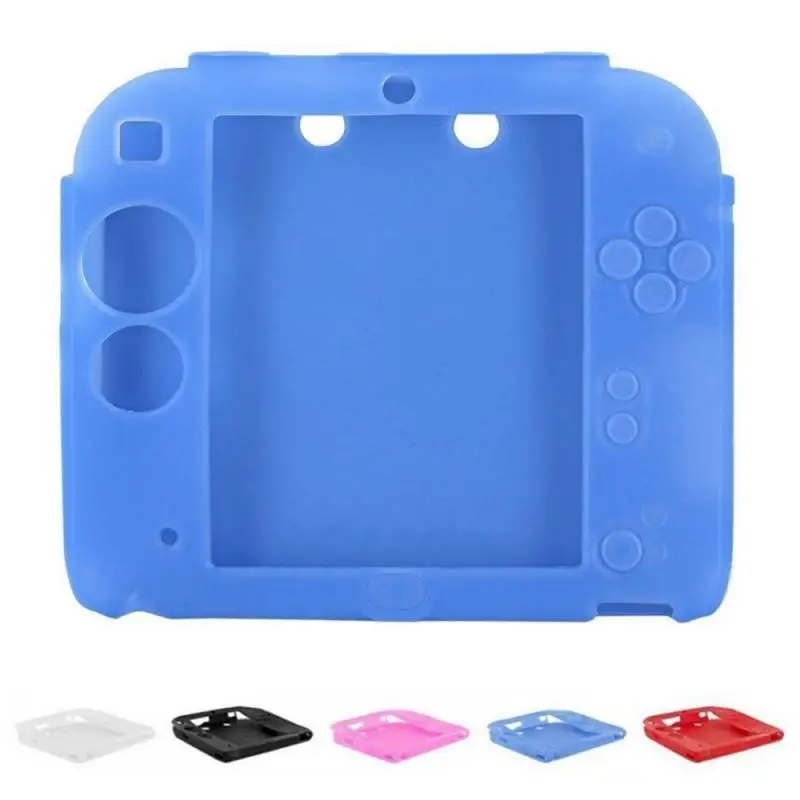 Soft Silicone Rubber Gel Skin Case Cover transparence and thin Skin Protective Case for 2DS