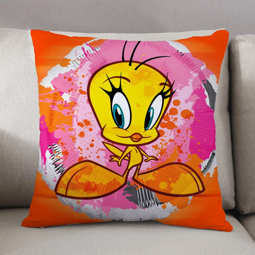 Cushion Cover Tweety Bird Pilow Covers Decorative Pillows for Sofa Cushions Cover Throw Pillow Covers Personalized Gifts Home