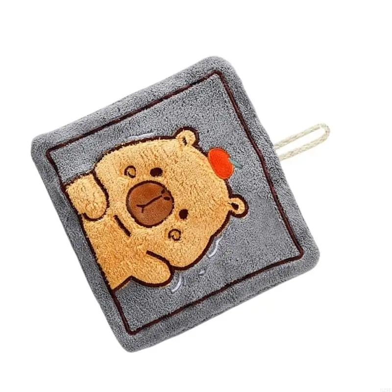 B2RF Adorável Capybara Toalha mão macia absorvente para uso cozinha e banheiro