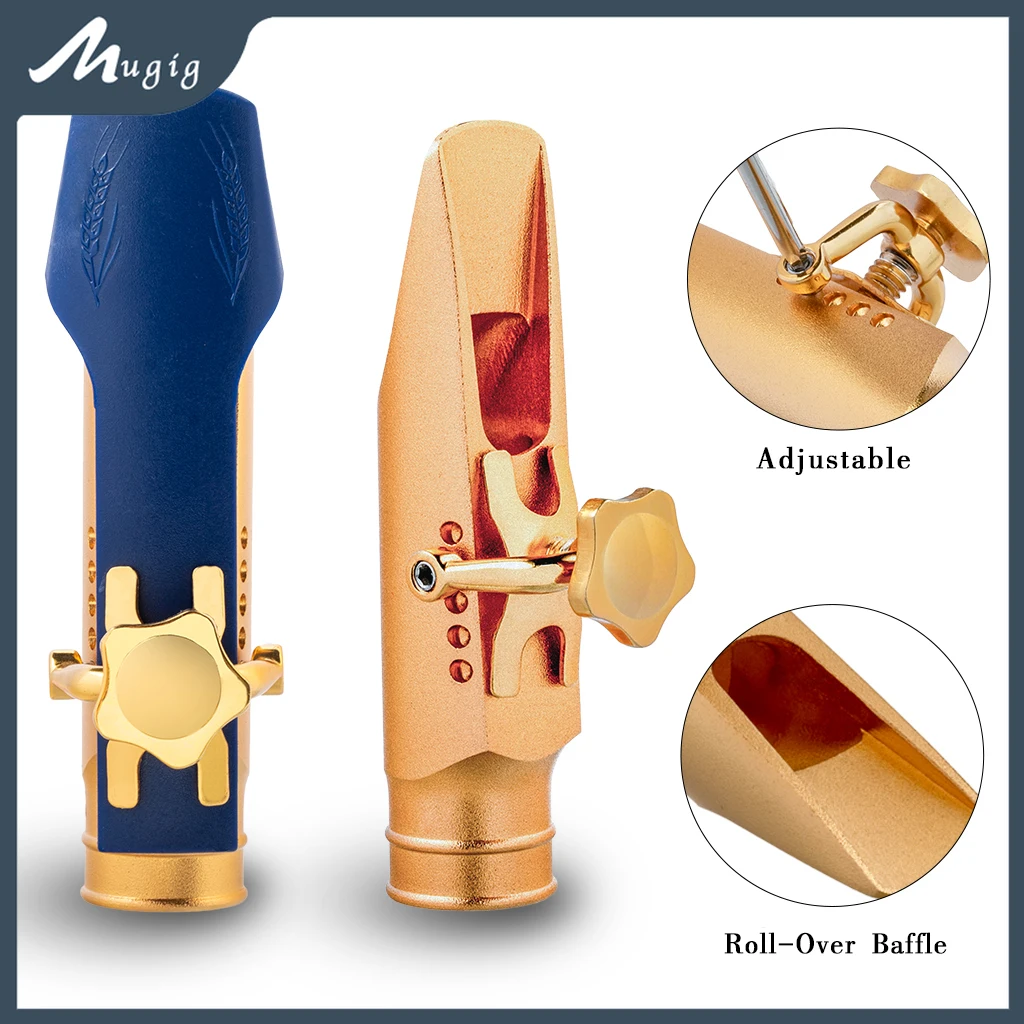 

Mugig PRO Eb Sax 5.6.7.8.9 Alto Saxophone Mouthpiece Jazz R&B Sax MTP Roll Over Baffle Flat Side Wall Chamber Mouthpiece